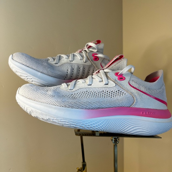 Under Armour Flow White and Pink Sneakers - Picture 1 of 17